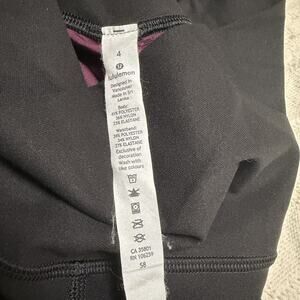 Lululemon Pants Women's 4 Black High-Rise Full-Length Yoga Leggings Athletic Gym